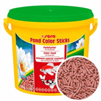 Корм для всех прудовых рыб Sera Color Sticks, ведро 3,8л/550г. Корм для всех прудовых рыб, для яркости окраски прудовых рыб