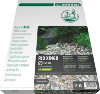 Грунт природный Dennerle Plantahunter Rio Xingu 2-2,2 мм. (коричнево-серый) 5 кг. Натуральный сланцевый гравий для аквариума.