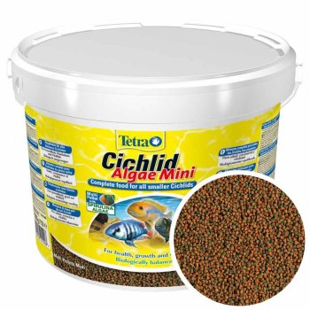 Корм для Цихлид Tetra Cichlid Algae Mini, ведро 10 л. Корм небольших цихлид. Полноценный корм для цихлид, обеспечивающие яркую окраску и придающие жизненные силы