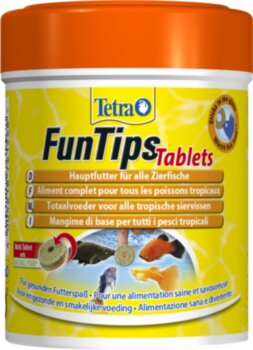Корм Tetra FunTips Tablets 165 таблеток Биологически сбалансированный корм в виде приклеивающихся таблеток для тропических рыб.
