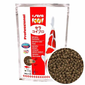 Профессиональный корм для карпов Кои Sera Koi Spirulina Color 1 кг. Профессиональный корм для отличной окраски карпов Кои, быстрого роста и отличного здоровья рыб