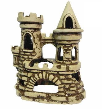 Замок 16x7x19 см. Декорация из терракотовой глины для использования в аквариумистике террариумистике и фитодизайне.