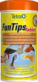 Корм Tetra FunTips Tablets 300 таблеток Биологически сбалансированный корм в виде приклеивающихся таблеток для тропических рыб.