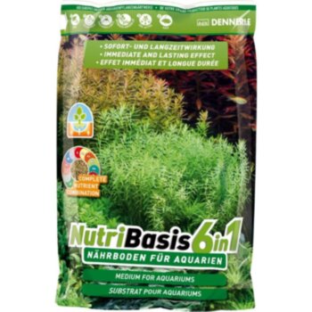 Грунт питательный Dennerle Nutribasis 6in1 4,8 кг. Грунтовая подкормка эконом-класса для аквариумов с живыми растениями.