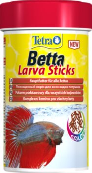 Корм Tetra Betta LarvaSticks 100 мл. Тетра Бетта ЛавраСтикс — это полноценный и сбалансированный по питательным веществам корм для петушков и других лабиринтовых рыб