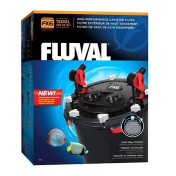 Фильтр внешний Fluval FX6 Топовый внешний фильтр Fluval FX6, для аквариума 500 - 1500 литров. Доработанная версия уже известного фильтра. С регулировкой потока, керамическим валом и наполнителями. Готов к работе!