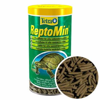 Основной корм для водных черепах Tetra Repto Min, банка 1000 мл. Основной полноценный корм для водных черепах в виде палочек.