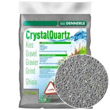 Грунт Dennerle Crystal Quartz Gravel Темно-серый 5 кг. Декоративный грунт премиум класса, нетрелен к воде, не окрашивает воду, идеален для растений и водных обитаталей.