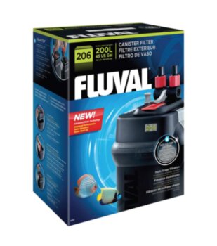 Фильтр внешний Fluval 206 Топовый внешний фильтр Fluval 206, для аквариума 100 - 200 литров. Повышенная мощность, улучшенная биологическая фильтрация. С регулировкой потока, керамическим валом и наполнителями. Готов к работе!