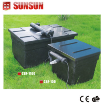 Фильтр прудовый Sunsun CBF-150 Фильтр прудовый проточный Sunsun CBF-150, многокамерная модульная конструкция совместимая с стерилизатором CUV-118 (UV)