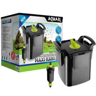 Фильтр внешний Aquael Maxikani 250 Внешний биологический фильтр Aquael Maxikani 250, для аквариума 150 - 250 литров. С регулировкой потока, флейтой и наполнителями. Готов к работе!