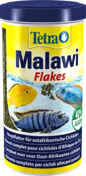 Корм Tetra Malawi 1000 мл. Хлопьевидный корм, содержащий смесь водорослей, тщательно отобранных в соответствии с потребностями всех травоядных цихлид.