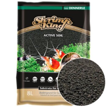 Грунт Dennerle Shrimp King Active Soil 8 л. Специально разработан для успешного содержания и разведения креветок. В особенности подходит для всех разновидностей, которые предпочитают мягкую, слегка кислую воду.