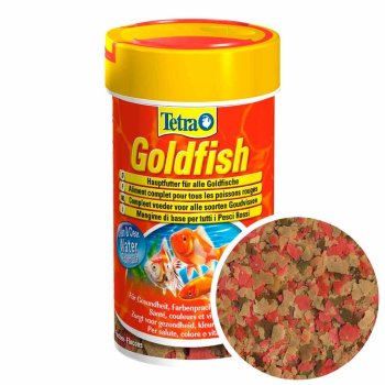 Основной корм для золотых рыб Tetra Goldfish, банка 100 мл. Основной корм для золотых рыб всех видов, в виде хлопьев. А также других видов холодноводных рыб