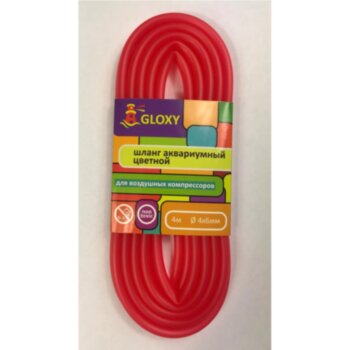 Шланг воздушный GLOXY Красный (4х6мм. длина 4м.) Шланг люминесцентный воздушный GLOXY Красный (4х6мм. длина 4м.)