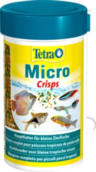 Корм Tetra Micro Crisps 100 мл. Корм в виде чипсов для декоративных рыб с небольшими ртами, питающихся в верхних и средних слоях воды.