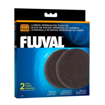 Губка угольная для аквариумных фильтров Fluval FX4, FX5, FX6 (2 шт.) Губка угольная для фильтров Fluval FX4, FX5, FX6 