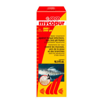 Лекарство для рыб Sera Mycopur 500мл. Средство против грибков | Дозировка: 10мл. на каждые 160 литров воды.