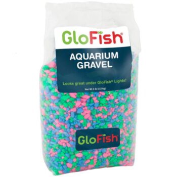 Грунт флуоресцентный Glofish Микс 2,26 кг. Цветная смесь гравия (розовый, зеленый голубой) - грунт с GLO-эффектом, флуоресцирует в голубом и УФ-свете.