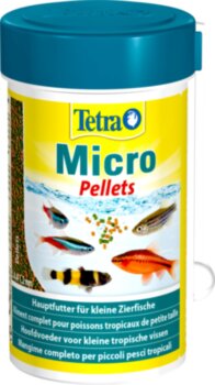 Корм Tetra Micro Pellets 100 мл. Корм в виде пеллетов для декоративных рыб с небольшими ртами, кормящихся в верхних и средних слоях воды.