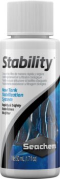 Живые бактерии для воды Seachem Stability 50 мл. Содержит комплекс аэробных, анаэробных и факультативных бактерий, которые облегчают расщепление органических отходов - аммиака, нитритов и нитратов.