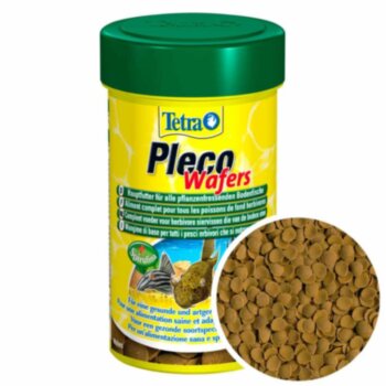 Корм для сомов Tetra Pleco Wafers, банка 100 мл. Основной корм для сомов, в виде тонущих чипсов