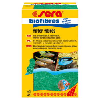 Наполнитель для аквариумного фильтра Sera Biofibres Fine 40 гр. Наполнитель для аквариумного фильтра, предварительная фильтрация крупных частиц грязи.