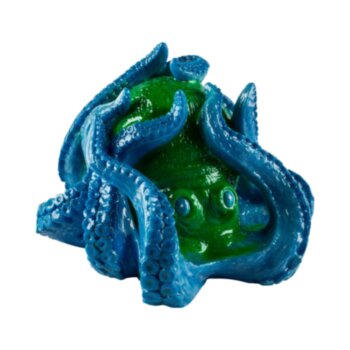 Декорация с GLO-эффектом Glofish Осьминог 10,2х10,2х7,6 см. Декорация с GLO-эффектом, ярко светится в голубом и УФ-свете (черные диоды).