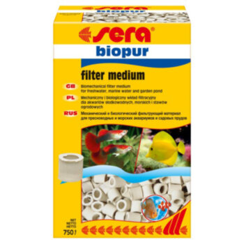 Био-керамика для аквариумного фильтра Sera Biopur 750 гр. Классическая био-керамика для аквариумного фильтра, оптимальные условия жизни слизеобразующим бактериям.