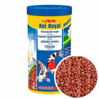 Основной корм для карпов Кои Sera Koi Royal ST medium 1000мл/240г. Основной корм для карпов Кои от 12 до 25 см, для сбалансированного роста