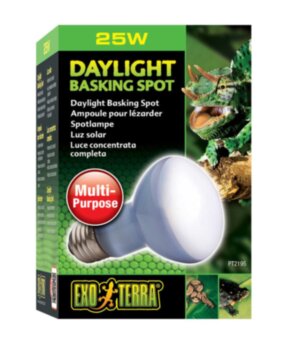 Лампа DAYLIGHT BASKING SPOT 25Вт Exo Terra Лампа дневного света с широким спектром с неодимовой колбой. 