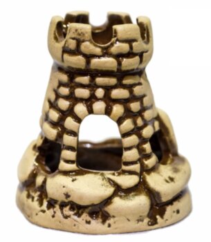 Мини-Башня 8,5x6,5x10 см. Декорация из терракотовой глины для использования в аквариумистике террариумистике и фитодизайне.