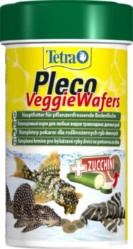Корм Tetra Pleco Veggie Wafer 100 мл. Тетра Плеко Элги Вэйферс — на 100 % растительный корм премиум-класса обеспечит оптимальное питание для донных рыб