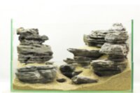 Набор камней Gloxy Черная скала разных размеров (коробка 20 кг.)