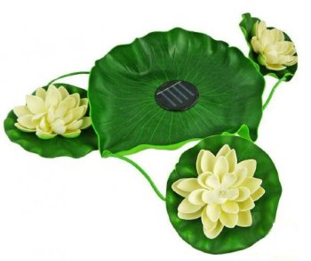 Подсветка декоративная Solar Lily Light Pro TRIO (в форме лилии) Aquael Плавающая подсветка, питающаяся солнечной энергией - уникальное украшение любого садового пруда! 