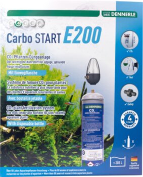 Система CO2 Dennerle Carbo Start E200 Система подачи углекислого газа Dennerle Carbo Start E200 с одноразовым баллоном 500г (редуктор без манометров)