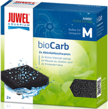Губка угольная для аквариумного фильтра Juwel Compact/Bioflow 3.0 (2 шт.) Угольная губка JUWEL абсорбирует вещества, вызывающие неприятный запах и помутнение, а также ядовитые соединения и обеспечивает кристальную чистоту воды в Вашем аквариуме.