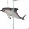 Декорация для аквариума Prime Дельфин на магнитах 34.5x7.5x12 см.