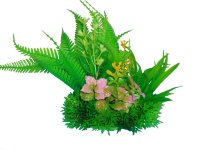 Композиция из пластиковых растений для аквариума 15 см. Prime M626