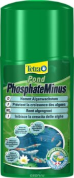 Препарат для пруда TetraPond PhosphateMinus 250мл. Препарат для пруда. Эффективно снижает уровень фосфатов, которые являются питательным веществом для водорослей