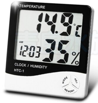 Термогигрометр электронный Nomoy Pet 95х20х100 мм. Термогигрометр электронный (часы, температура, влажность, сигнал тревоги) 95х20х100мм