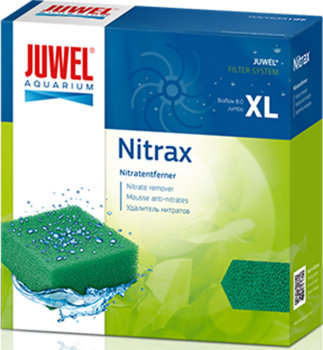 Губка с удалителем нитратов для аквариумного фильтра Juwel Jumbo JUWEL Nitrax представляет собой биологическое фильтрующее средство для разложения нитратов в Вашем аквариуме. Оно снижает темпы роста водорослей и повышает живучесть растений и рыб в Вашем аквариуме.