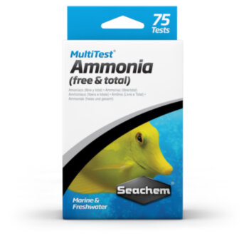 Тест для воды Seachem MultiTest: Ammonia Ammonia измеряет общий (NH3 и NH4 +) и свободный аммиак (только NH3) с точностью до 0,05 мг/л