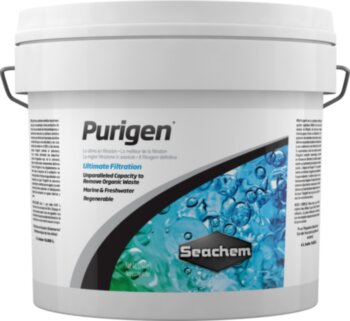 Наполнитель Seachem Purigen 20 л. Смесь ионообменных смол и адсорбентов, удаляет растворимые и нерастворимые примеси из воды.