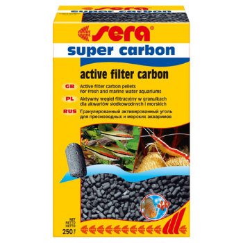 Супер уголь для аквариумного фильтра Sera Super Carbon 250 гр. Супер эффективный, активированный уголь в гранулах для аквариумных фильтров.