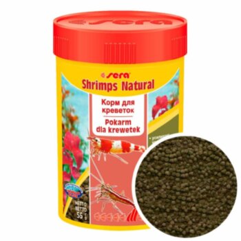 Корм для креветок Sera Shrimps Natural 100 мл. Основной корм для креветок, разработан специально с учетом потребностей креветок