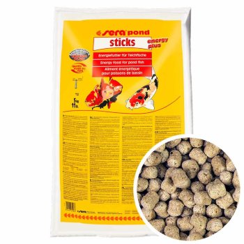Корм для всех прудовых рыб Sera Pond Sticks Energy PLUS 40 л. ​Энергетический корм для всех прудовых рыб, богатый энергией для прудовых рыб
