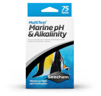 Тест для воды Seachem MultiTest: pH &amp; Alkalinity Подходит только для морской или солоноватой воды. Этот набор измеряет общую щелочность.