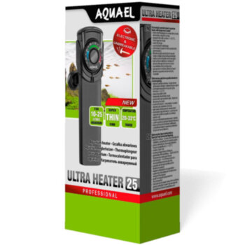 Нагреватель Aquael Ultra Heater 25 Вт Противоударный нагреватель для аквариума Акваэль Ультра Хитер 25 ватт. Для аквариума 10 — 25 литров.