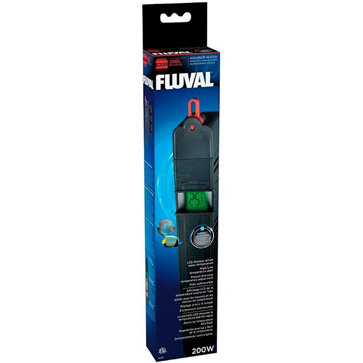 Нагреватель Fluval Е 200 Вт. LCD-дисплей.
